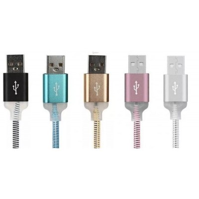 Cable USB a Micro USB Reforzado Carga Rapida Luz Color