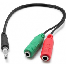 Cable Adaptador Mini Plug 3.5 Audio a Auricular Y Micrófono