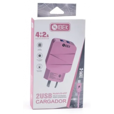 Cargador IBEK TIPO C USB 4.2A IB-4008 CELULAR/TABLET