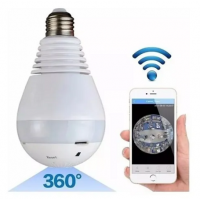 Cámara Lámpara Wifi Led Ip Hd 360° Ojo Pez Espia Graba